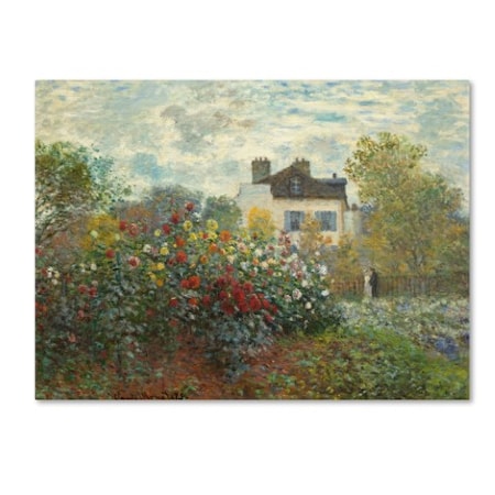 Claude Monet 'The Artist's Garden In Argenteuil' Canvas Art,18x24